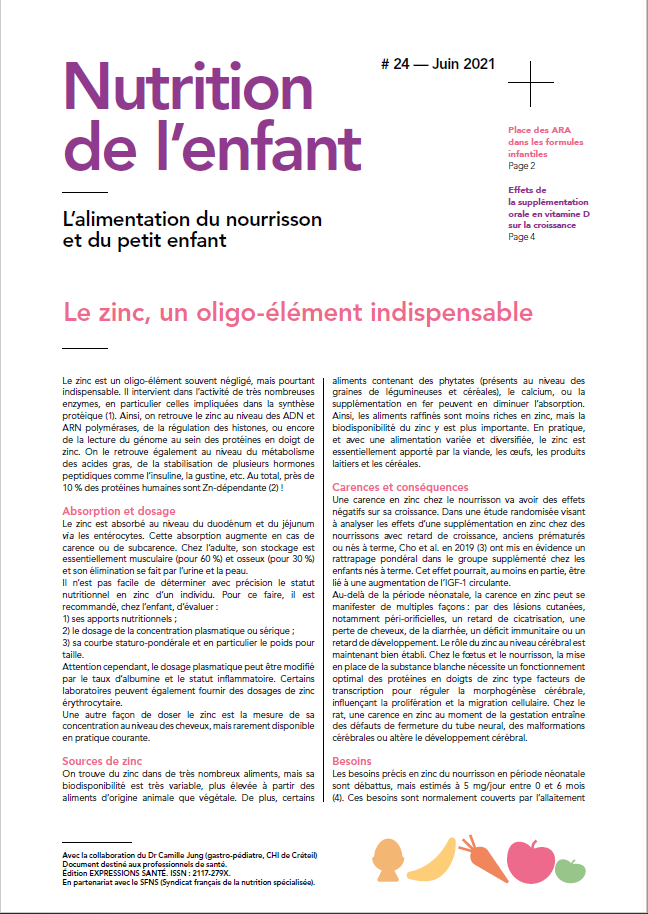 Revue.nutrition de l'enfant.24
